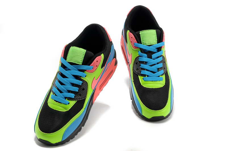 Nike Air Max 90 Mens arc Chaussures Noir Vert Bleu Rose (1)